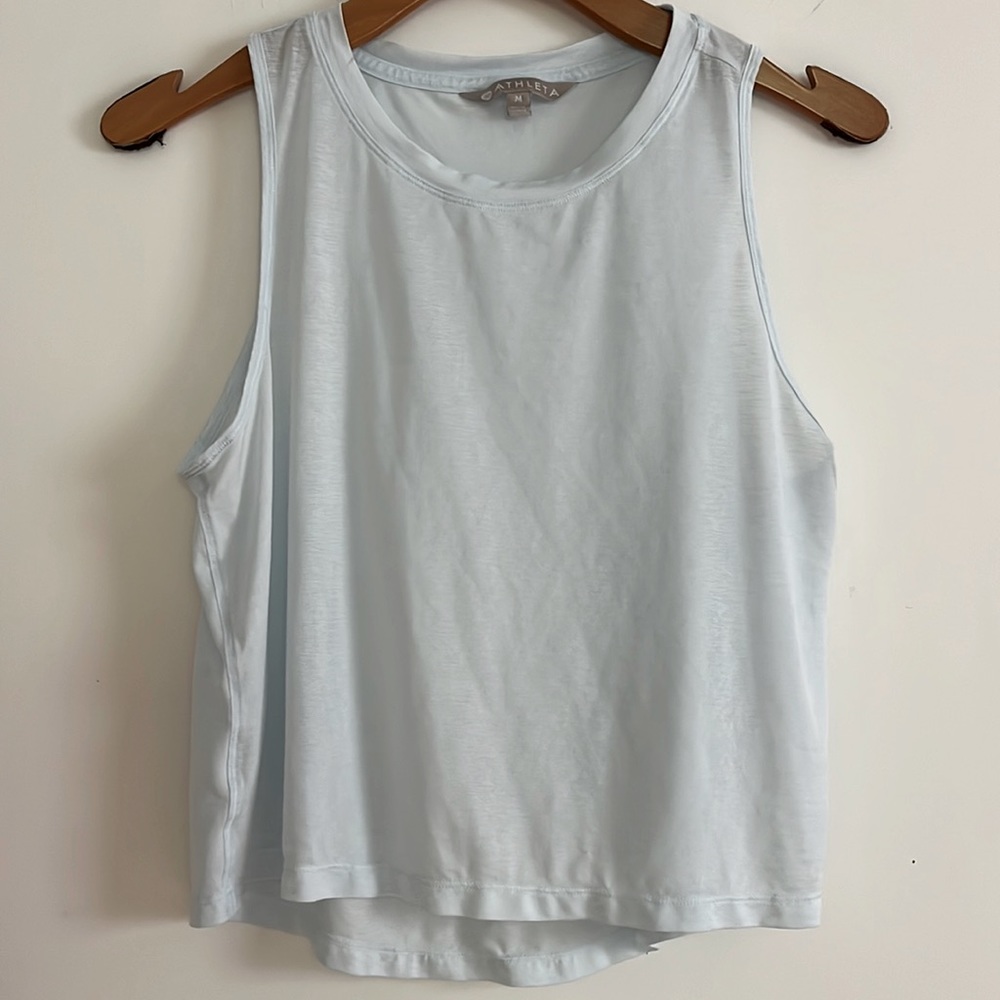 Athleta cropped burnout muscle tee, sz. Medium